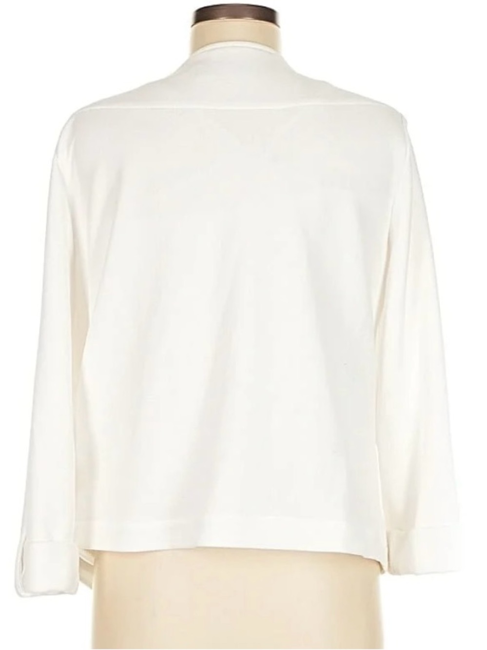 Kasper Elegant White Open-Front Blazer with Flap Pockets - Picture 3 of 4